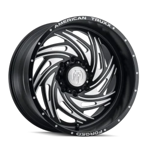 American Truxx – TWISTED – Black – 22″x12″ -44mm – Summer Wheels – ATF1911-22281-44M